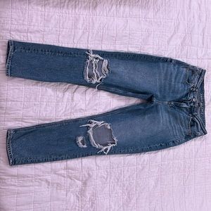 AE ripped mom jeans